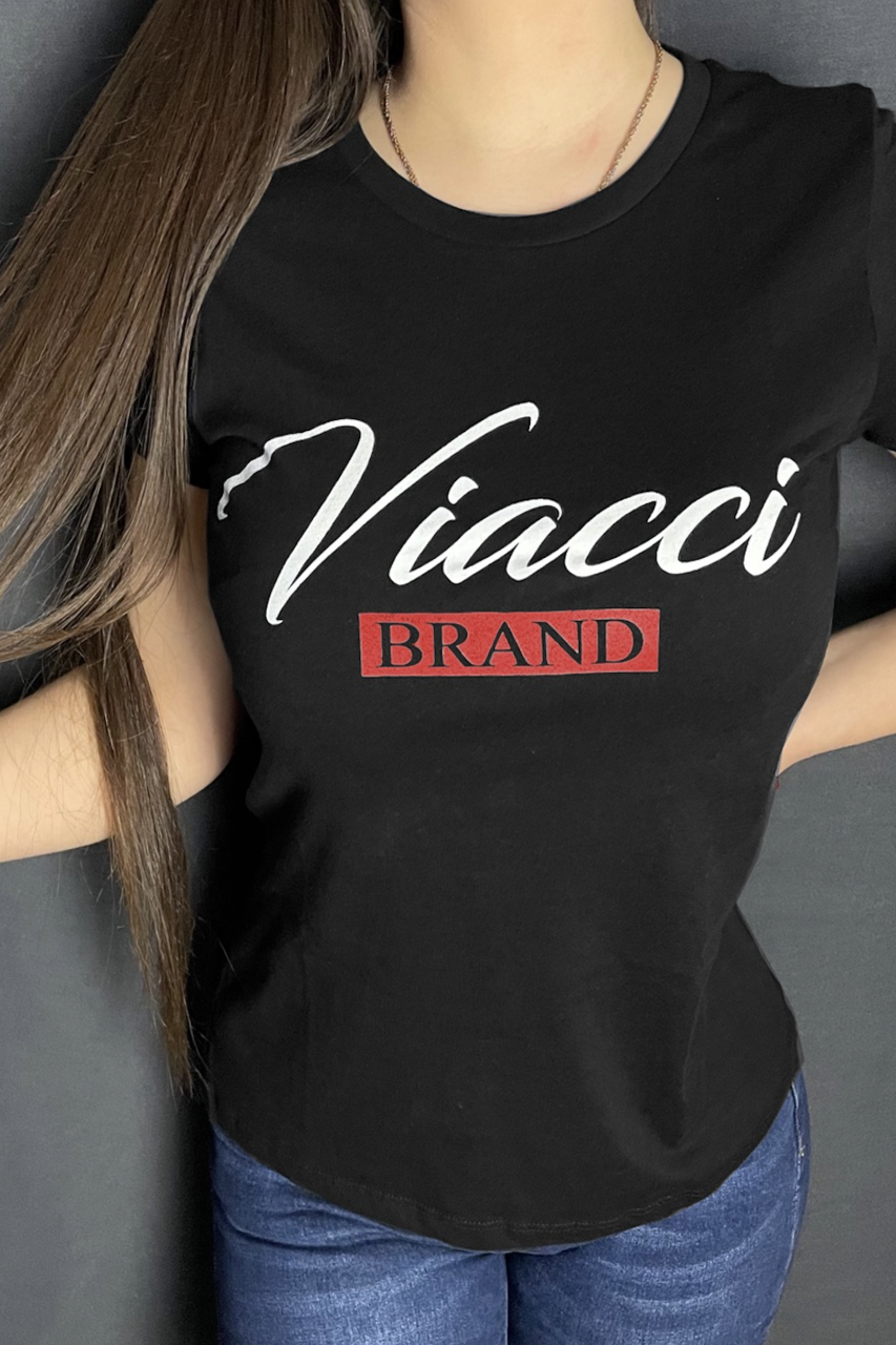 T-Shirt "Viacci" Negra Dama