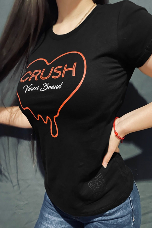 T-Shirt "Crush" Negra Dama