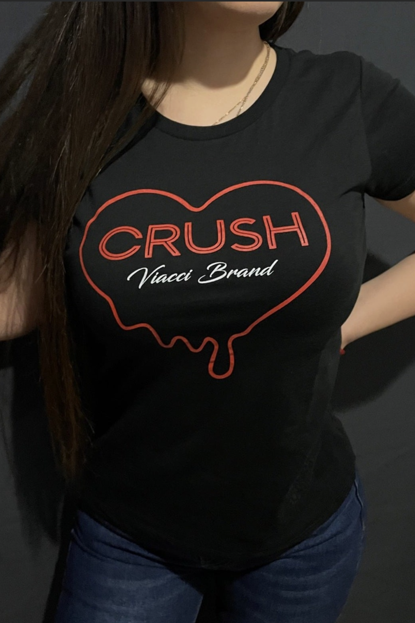 T-Shirt "Crush" Negra Dama